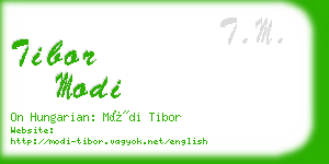 tibor modi business card